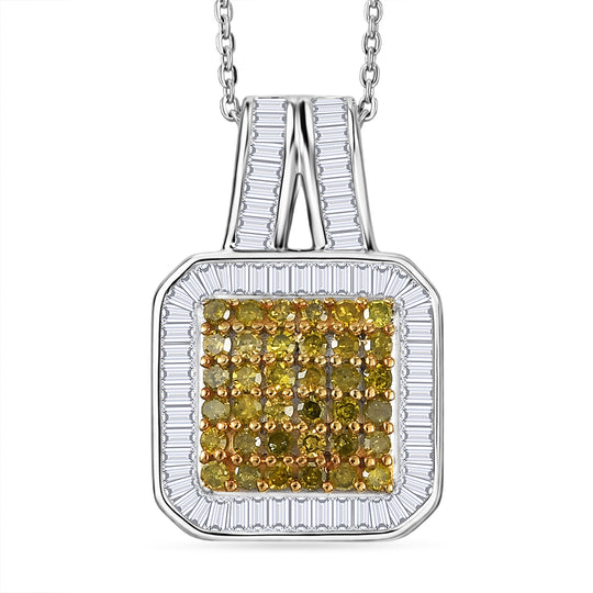 D'Joy Weißer Diamant Schmuckset ca. 50 cm 925 Silber rhodiniert ca. 1,00 ct.