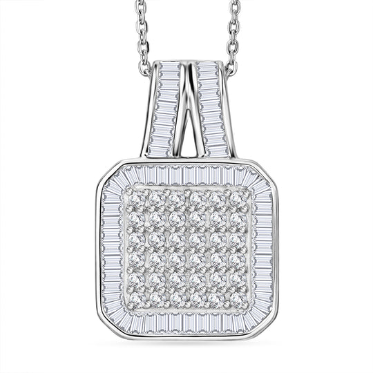 D'Joy Weißer Diamant Schmuckset ca. 50 cm 925 Silber rhodiniert ca. 1,00 ct.