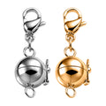 2er Set - 316L Edelstahl Magnetschließen ca. 3,00g, Bicolor