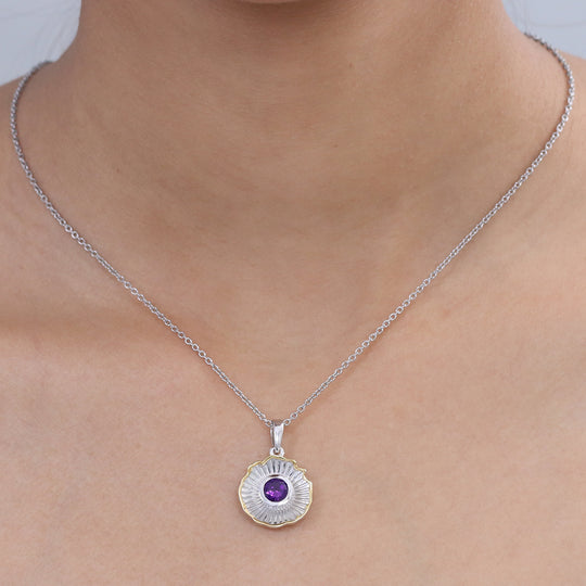 EVER TRUE Afrikanischer Amethyst Schmuckset ca. 50 cm ca. 1,00 ct.