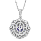 D'Joy AA Tansanit, Moissanit AGI zertifiziert Schmuckset ca. 50 cm 925 Silber Rhodiniert ca. 2,48 ct.