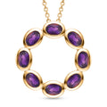EVER TRUE Afrikanischer Amethyst Anhänger mit Kette, ca. 50 cm ca. 3.68 ct