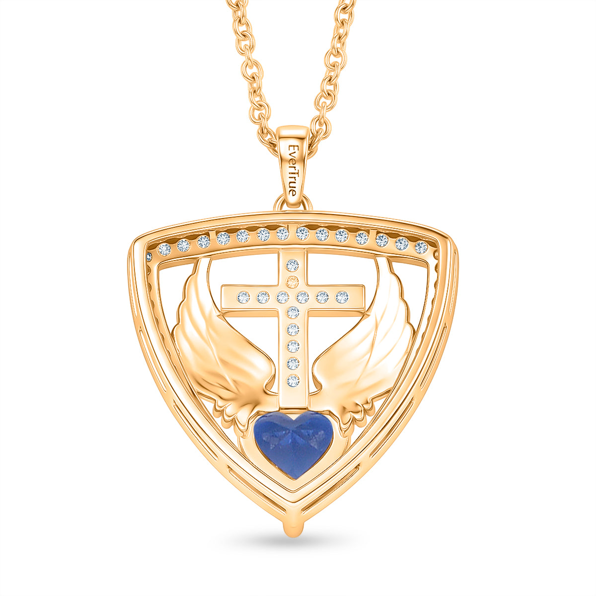 Weißer Zirkonia Schmuckset ca. 50 cm 316L Edelstahl Ion-Gelbbeschichtung, Nickelfreies Messing Vergoldet