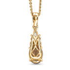 D'Joy AA Turkizit, Moissanit AGI zertifiziert Schmuckset ca. 50 cm 925 Silber 750 Gelbgold vermeil ca. 1,62 ct.