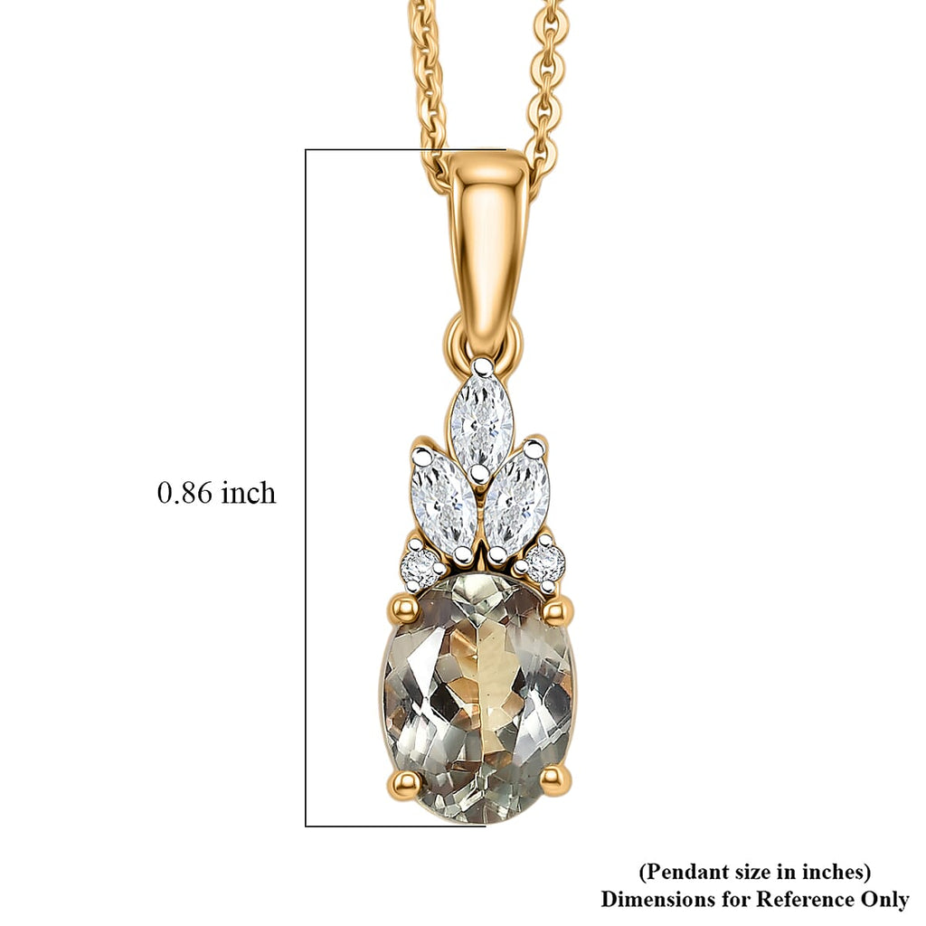 D'Joy AA Turkizit, Moissanit AGI zertifiziert Schmuckset ca. 50 cm 925 Silber 750 Gelbgold vermeil ca. 1,62 ct.