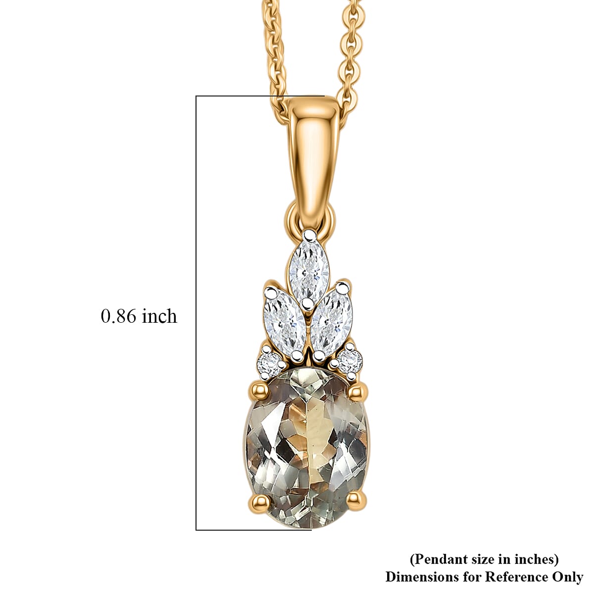 D'Joy AA Turkizit, Moissanit AGI zertifiziert Schmuckset ca. 50 cm 925 Silber 750 Gelbgold vermeil ca. 1,62 ct.