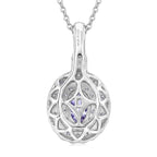 D'Joy AA Lila Spinell, Moissanit AGI zertifiziert Schmuckset ca. 50 cm 925 Silber Rhodiniert ca. 1,07 ct.