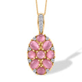 D'Joy Flamingo Mondstein und Zirkon Anhänger mit 50cm Kette - 8,52 ct.
