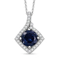 D'Joy AA Iolit, Moissanit AGI zertifiziert Schmuckset ca. 50 cm 925 Silber Rhodiniert ca. 1.79 ct