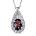 LUXORO AAA Lila Spinell, Lab Grown Diamant Schmuckset ca. 50 cm ca. 1,84 ct.