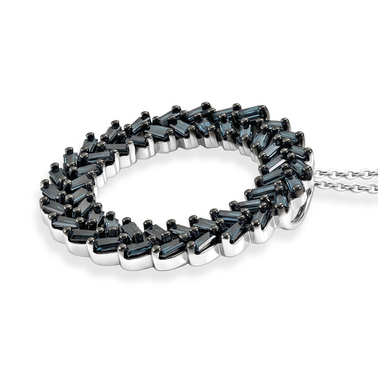 D'Joy Grüner Diamant Schmuckset ca. 50 cm 925 Silber Rhodiniert ca. 1.00 ct