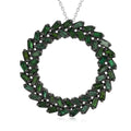 D'Joy Grüner Diamant Schmuckset ca. 50 cm 925 Silber Rhodiniert ca. 1.00 ct
