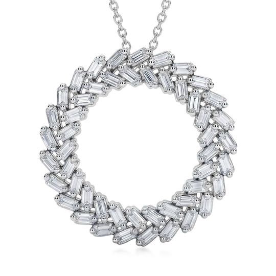 D'Joy Grüner Diamant Schmuckset ca. 50 cm 925 Silber Rhodiniert ca. 1.00 ct