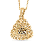 D'Joy AA Turkizit, Moissanit AGI zertifiziert Schmuckset ca. 50 cm 925 Silber 750 Gelbgold vermeil ca. 2,24 ct.