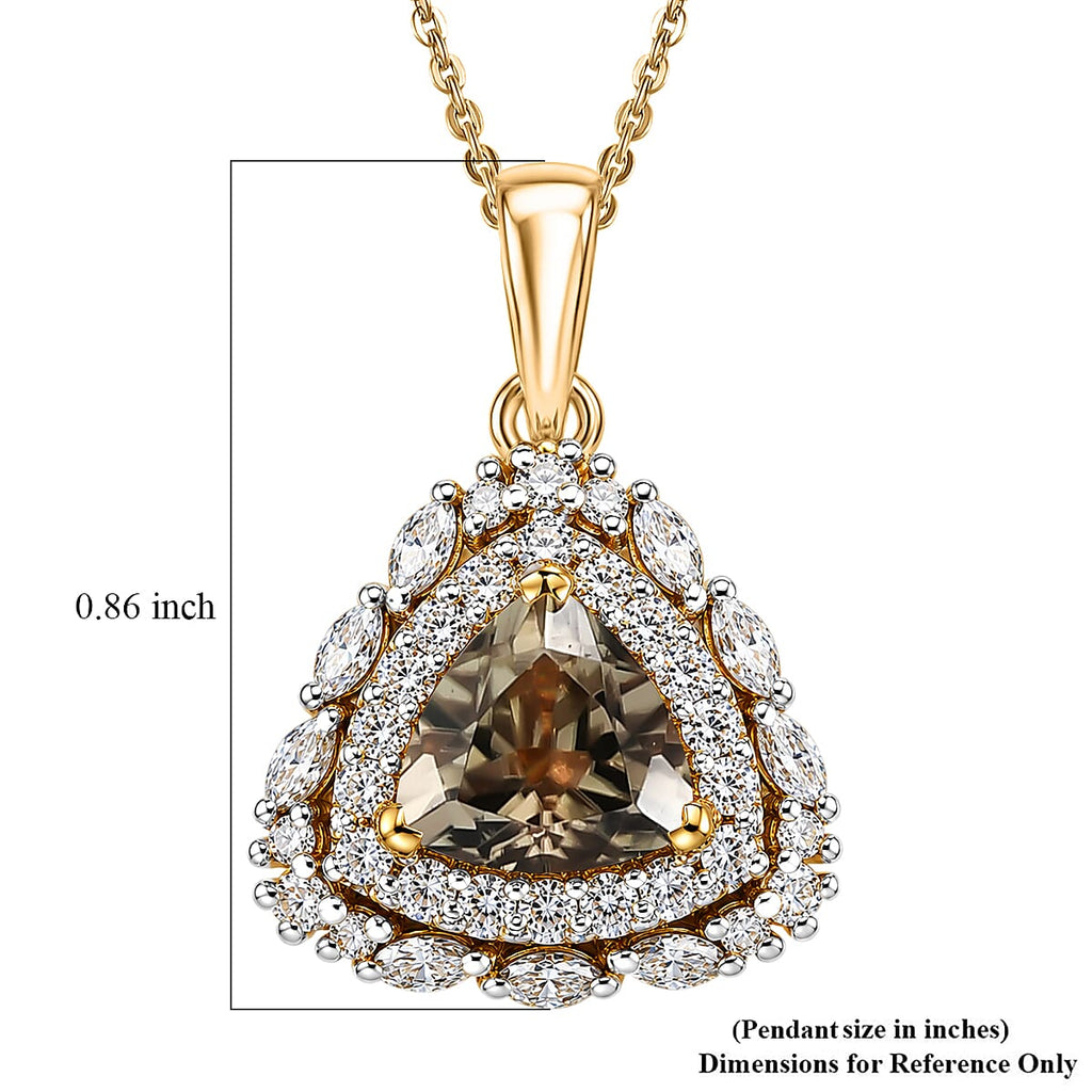 D'Joy AA Turkizit, Moissanit AGI zertifiziert Schmuckset ca. 50 cm 925 Silber 750 Gelbgold vermeil ca. 2,24 ct.