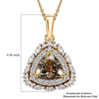 D'Joy AA Turkizit, Moissanit AGI zertifiziert Schmuckset ca. 50 cm 925 Silber 750 Gelbgold vermeil ca. 2,24 ct.