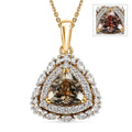 D'Joy AA Turkizit, Moissanit AGI zertifiziert Schmuckset ca. 50 cm 925 Silber 750 Gelbgold vermeil ca. 2,24 ct.