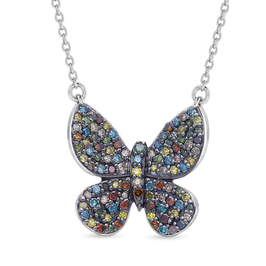 D'Joy Weißer Diamant Schmuckset ca. 45 cm 925 Silber Rhodiniert ca. 0.53 ct