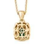 D'Joy AAA Kagem Sambischer Smaragd, Moissanit Schmuckset ca. 50 cm 925 Silber 750 Gelbgold vermeil ca. 0.76 ct