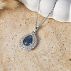 D'Joy AA, Moissanit AGI zertifiziert Schmuckset ca. 50 cm 925 Silber Rhodiniert ca. 2,01 ct.