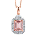LUXURIANT DIAMOND - AAA Rosa Morganit, Lab Grown Diamant Schmuckset ca. 50 cm ca. 2,10 ct.