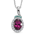 D'Joy AA Radiant Ember Granat, Moissanit Schmuckset ca. 50 cm 925 Silber Rhodiniert ca. 1,75 ct.