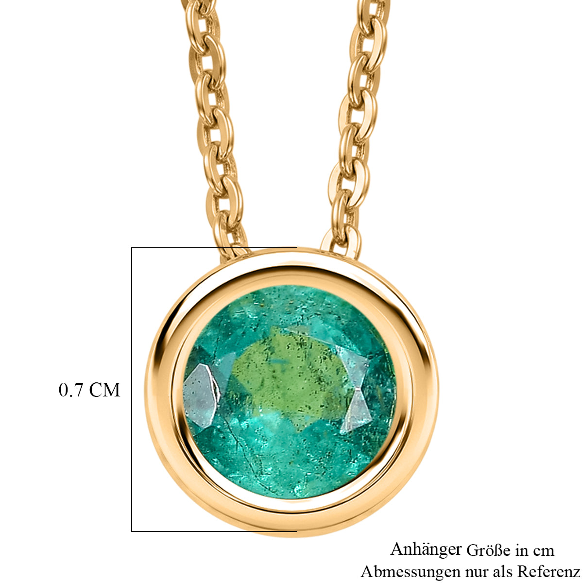 D'Joy AAA Kagem Sambischer Smaragd Schmuckset ca. 50 cm 925 Silber 750 Gelbgold vermeil ca. 0.43 ct