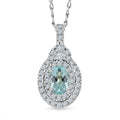 Rhapsody AAAA Paraiba Turmalin, Weißer Diamant Schmuckset ca. 50 cm ca. 1,44 ct.
