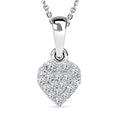 LUXURIANT SI-GH Labor Diamant SI-GH Anhänger im Herz-Design mit 50cm Kette - 0,15 ct.