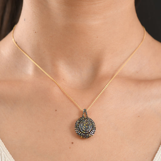 D'Joy Multi-Diamant Schmuckset ca. 50 cm 925 Silber 750 Gelbgold vermeil ca. 1.00 ct