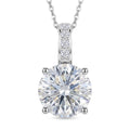 D'Joy Moissanit Anhänger mit 50cm Kette, 925 Silber rhodiniert - 4,97 ct.
