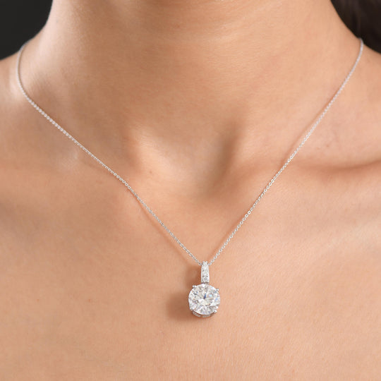 D'Joy Moissanit Schmuckset ca. 50 cm 925 Silber Rhodiniert ca. 4.97 ct