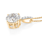 D'Joy Moissanit Schmuckset ca. 50 cm 925 Silber 750 Gelbgold vermeil ca. 5.02 ct