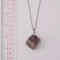 Rosa Turmalin Anhänger mit 50cm Kette - 80 ct.