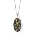 D'Joy Blauer Diamant, Natürlicher Champagner Diamant Schmuckset ca. 50 cm 925 Silber Rhodiniert ca. 1,02 ct.