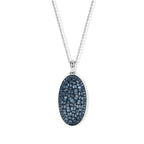 D'Joy Blauer Diamant Schmuckset ca. 50 cm 925 Silber Rhodiniert ca. 0,97 ct.