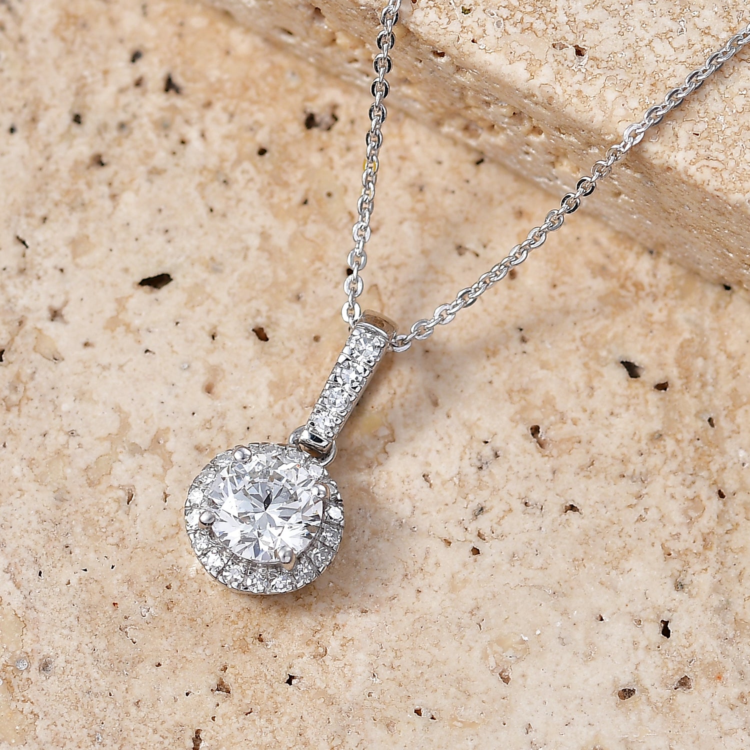 LUXURIANT DIAMOND - Lab Grown Diamant SI-GH Schmuckset ca. 50 cm 925 Silber Rhodiniert ca. 1,07 ct.