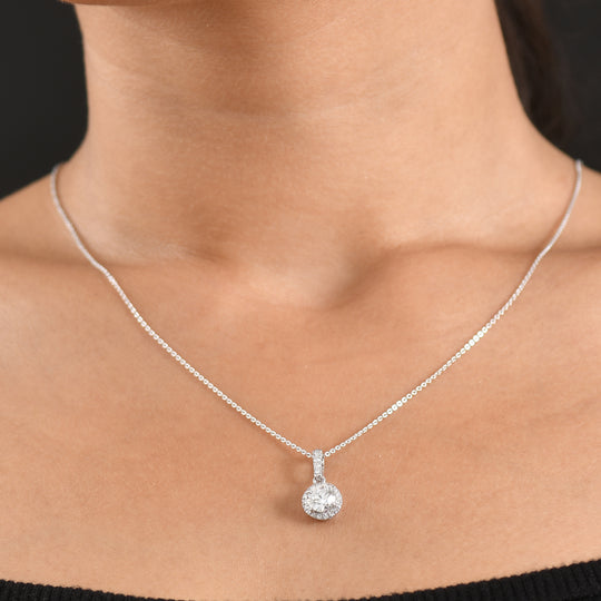 LUXURIANT DIAMOND - Lab Grown Diamant SI-GH Schmuckset ca. 50 cm 925 Silber Rhodiniert ca. 1,07 ct.