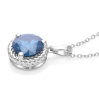 LUXURIANT DIAMOND - Lab Grown Blauer Diamant SI-GH Schmuckset ca. 50 cm 925 Silber Rhodiniert ca. 1,78 ct.