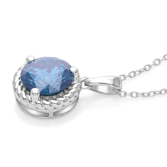 LUXURIANT DIAMOND - Lab Grown Blauer Diamant SI-GH Schmuckset ca. 50 cm 925 Silber Rhodiniert ca. 1,78 ct.