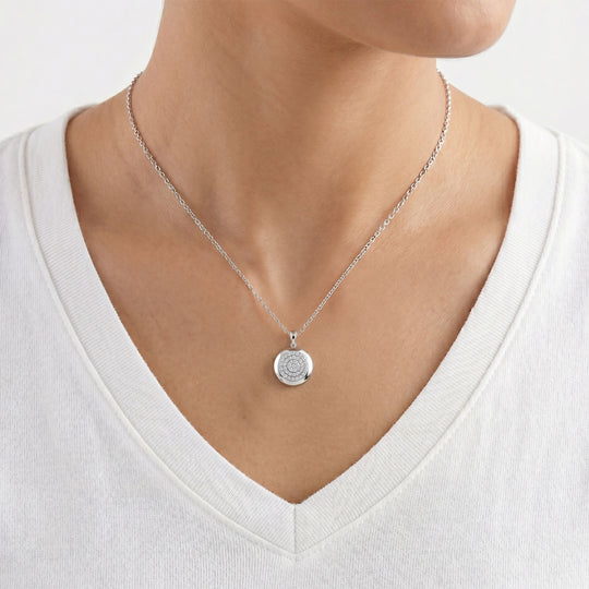 LUXURIANT DIAMOND - Lab Grown Diamant SI-GH SGL zertifiziert Schmuckset ca. 50 cm 925 Silber Rhodiniert ca. 1,00 ct.