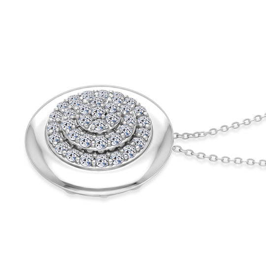 LUXURIANT DIAMOND - Lab Grown Diamant SI-GH SGL zertifiziert Schmuckset ca. 50 cm 925 Silber Rhodiniert ca. 1,00 ct.