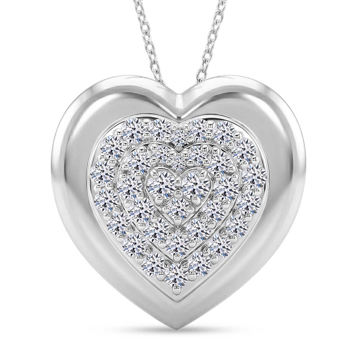 LUXURIANT DIAMOND - Lab Grown Diamant SI-GH SGL zertifiziert Schmuckset ca. 50 cm 925 Silber Rhodiniert ca. 1,00 ct.