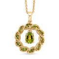 EVER TRUE AA Natürlicher Peridot Anhänger mit Kette, ca. 50 cm ca. 2.78 ct