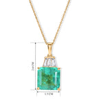 D'Joy Smaragd-Quarz Triplette, Weißer Topas Schmuckset ca. 50 cm 925 Silber 750 Gelbgold vermeil ca. 9,21 ct.