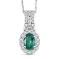 D'Joy AA Kagem Sambischer Smaragd, Moissanit Schmuckset ca. 45 cm 925 Silber Rhodiniert ca. 1,20 ct.