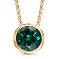 LUXURIANT AAA Labor Smaragd Anhänger mit 50cm Kette - 1,20 ct.
