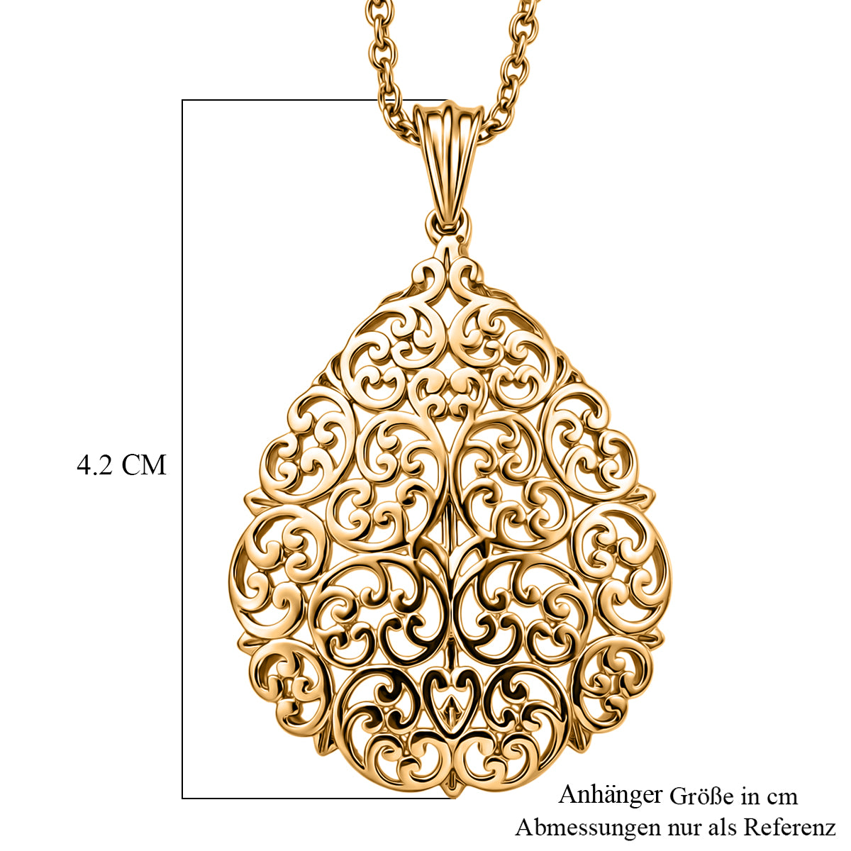 EVER TRUE Bronzella Kollektion-Reine Bronze 750 Vergoldet und Edelstahl 750 Vergoldet Schmuckset ca. 50 cm ca. 6,36g