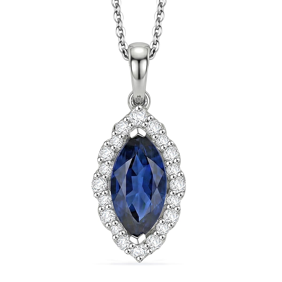 D'Joy AA Kyanit, Moissanit AGI zertifiziert Schmuckset ca. 45 cm 925 Silber Rhodiniert ca. 6,70 ct.