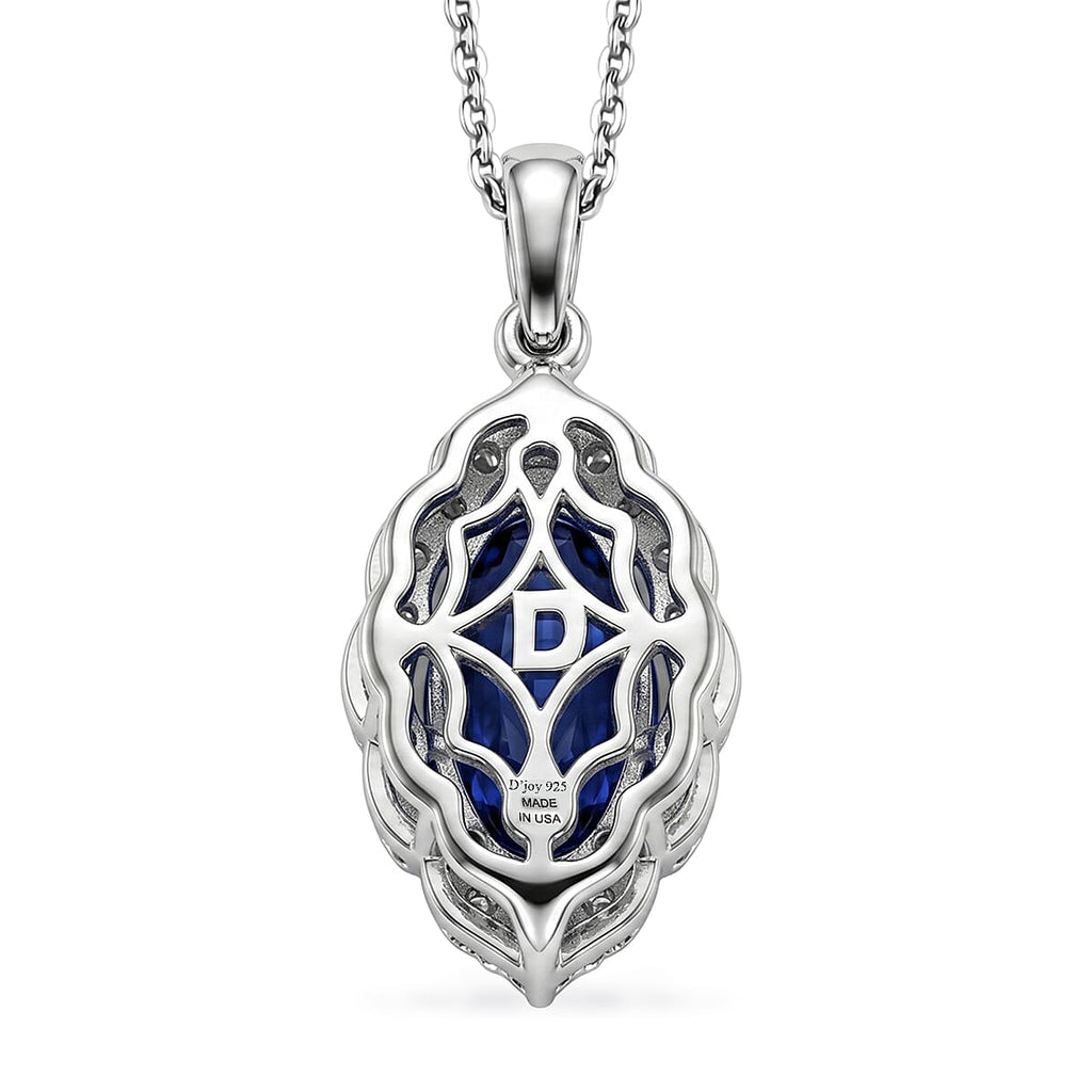 D'Joy AA Kyanit, Moissanit AGI zertifiziert Schmuckset ca. 45 cm 925 Silber Rhodiniert ca. 6,70 ct.